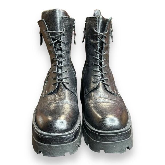 Miz Mooz Black Combat Boots - Picture 2 of 9